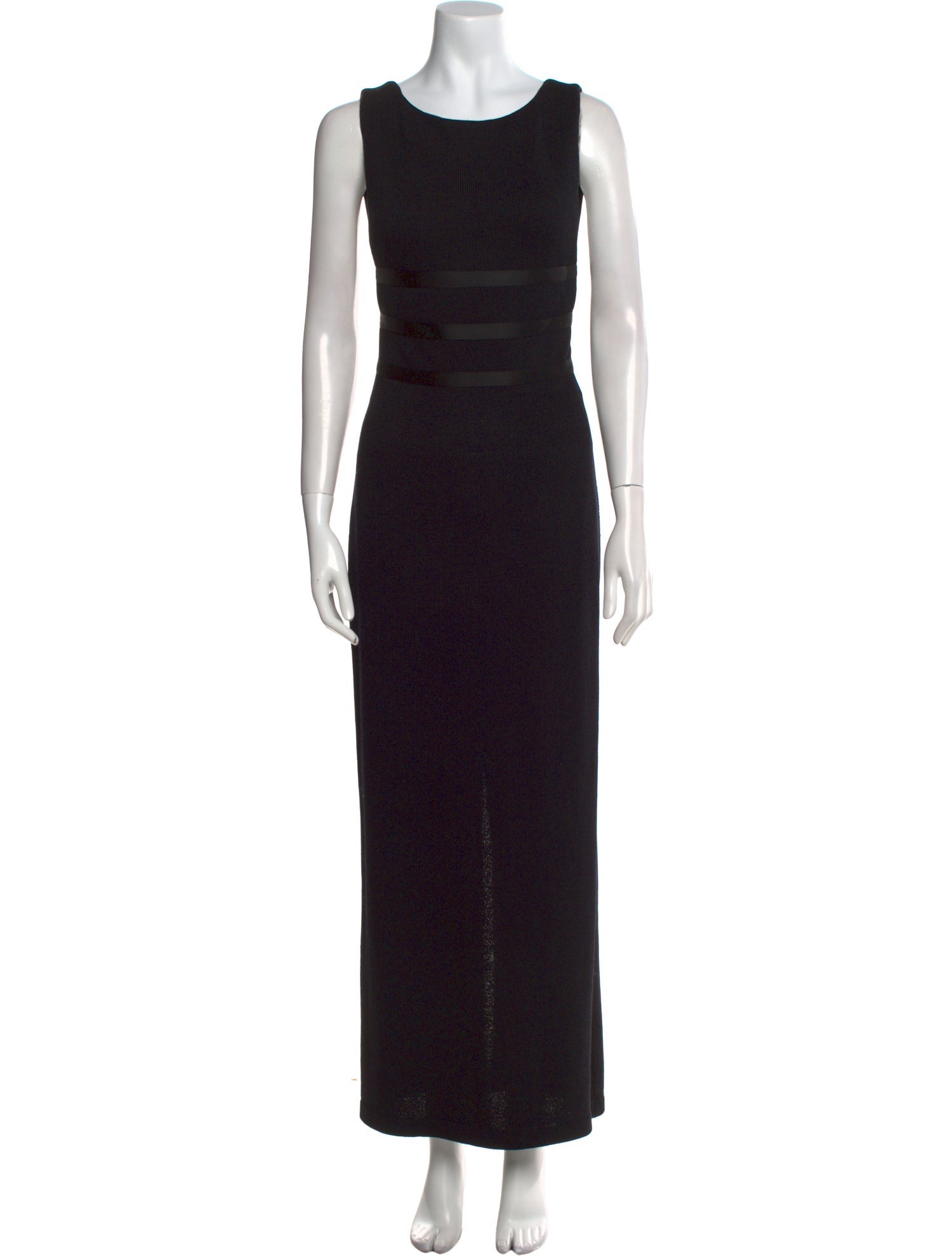 St. John Evening Scoop Neck Long Dress
