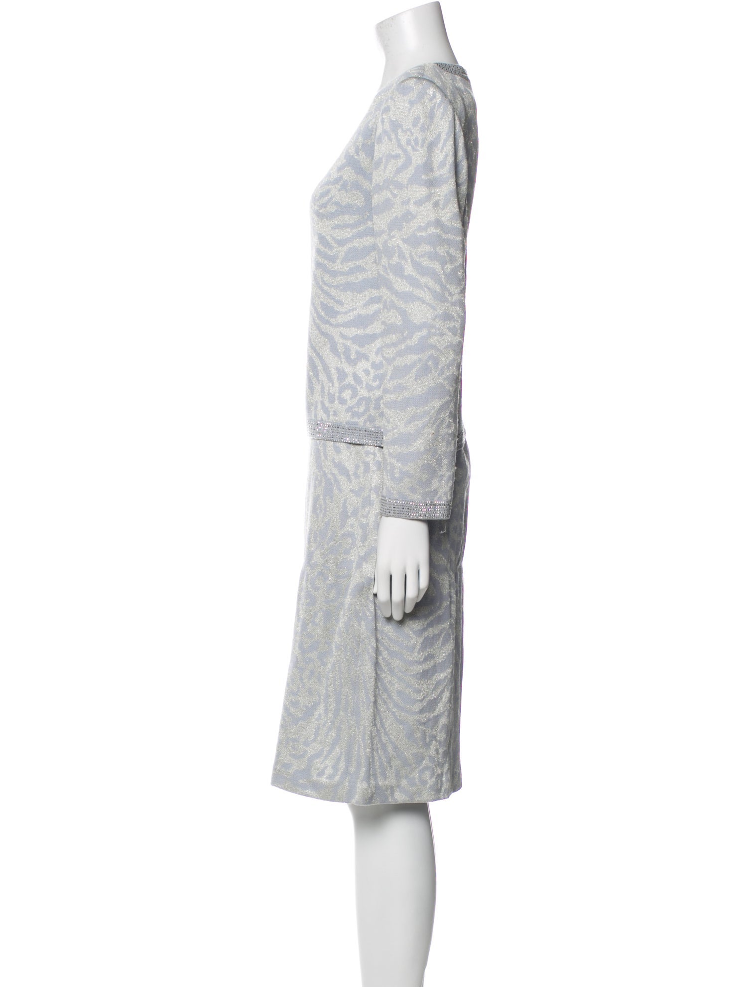 St. John Evening Printed Skirt Set