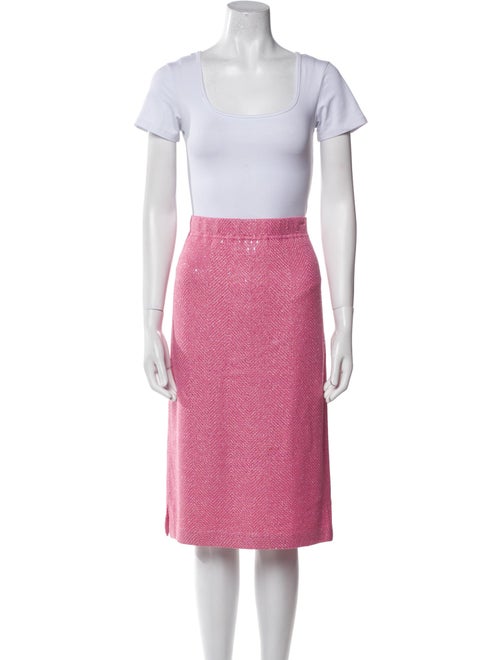 St. John Evening Tweed Pattern Skirt Suit