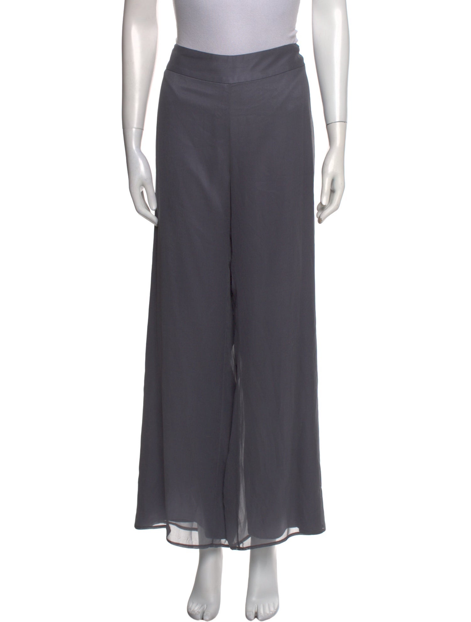 St. John Evening Silk Wide Leg Pants