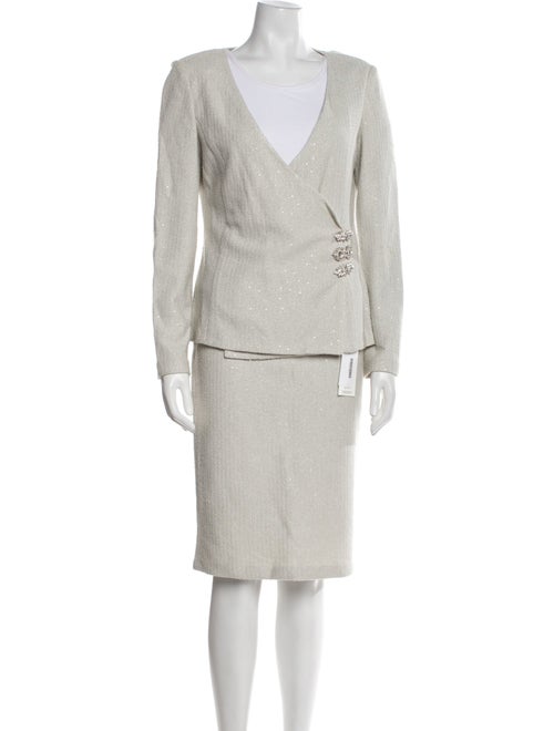 St. John Evening Crystal Embellishments Skirt Set