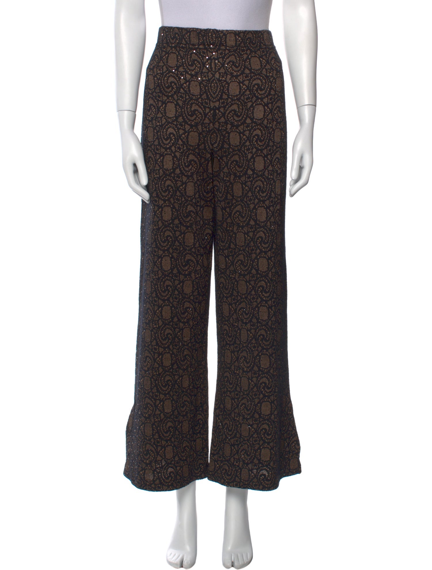 St. John Evening Printed Wide Leg Pants