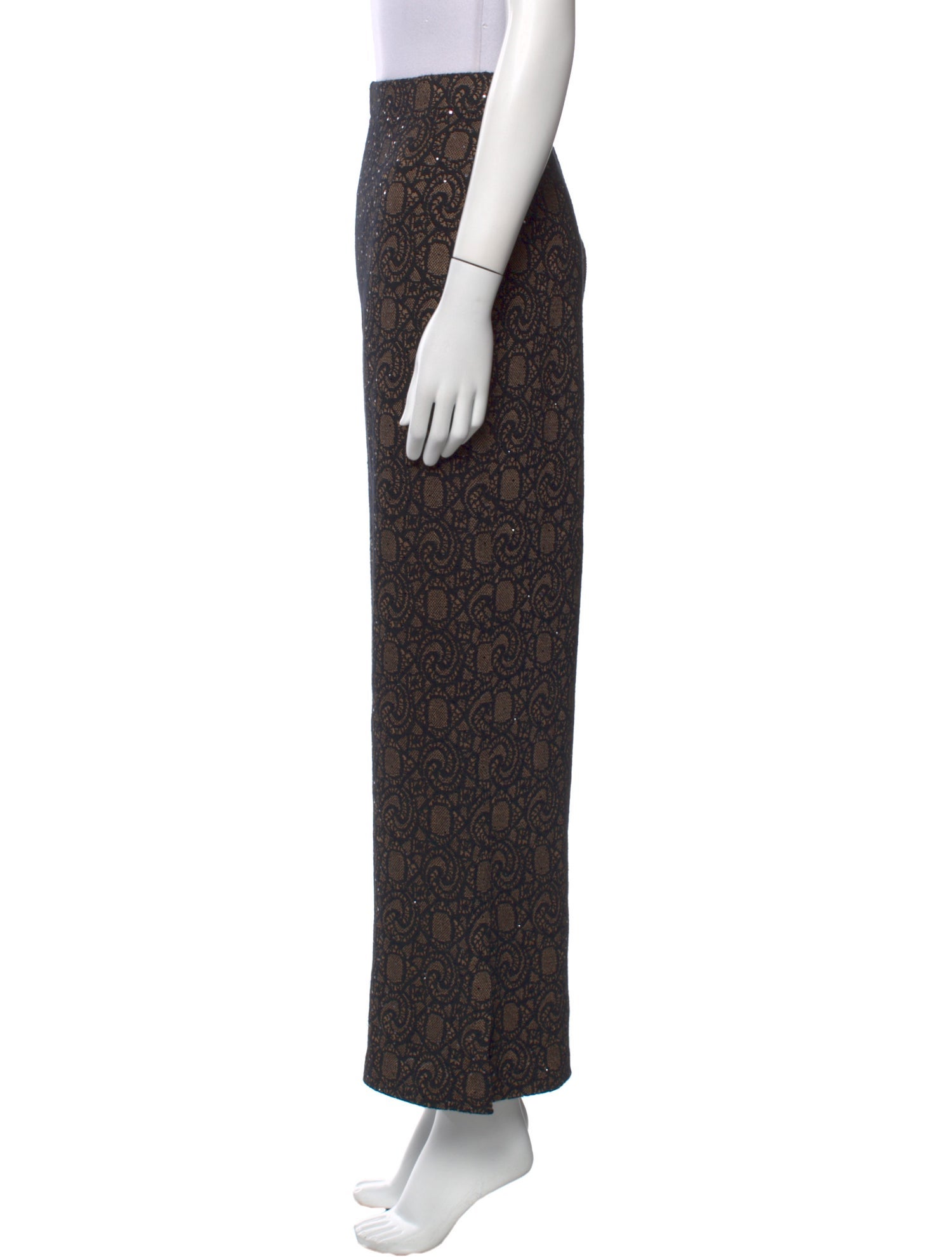 St. John Evening Printed Wide Leg Pants