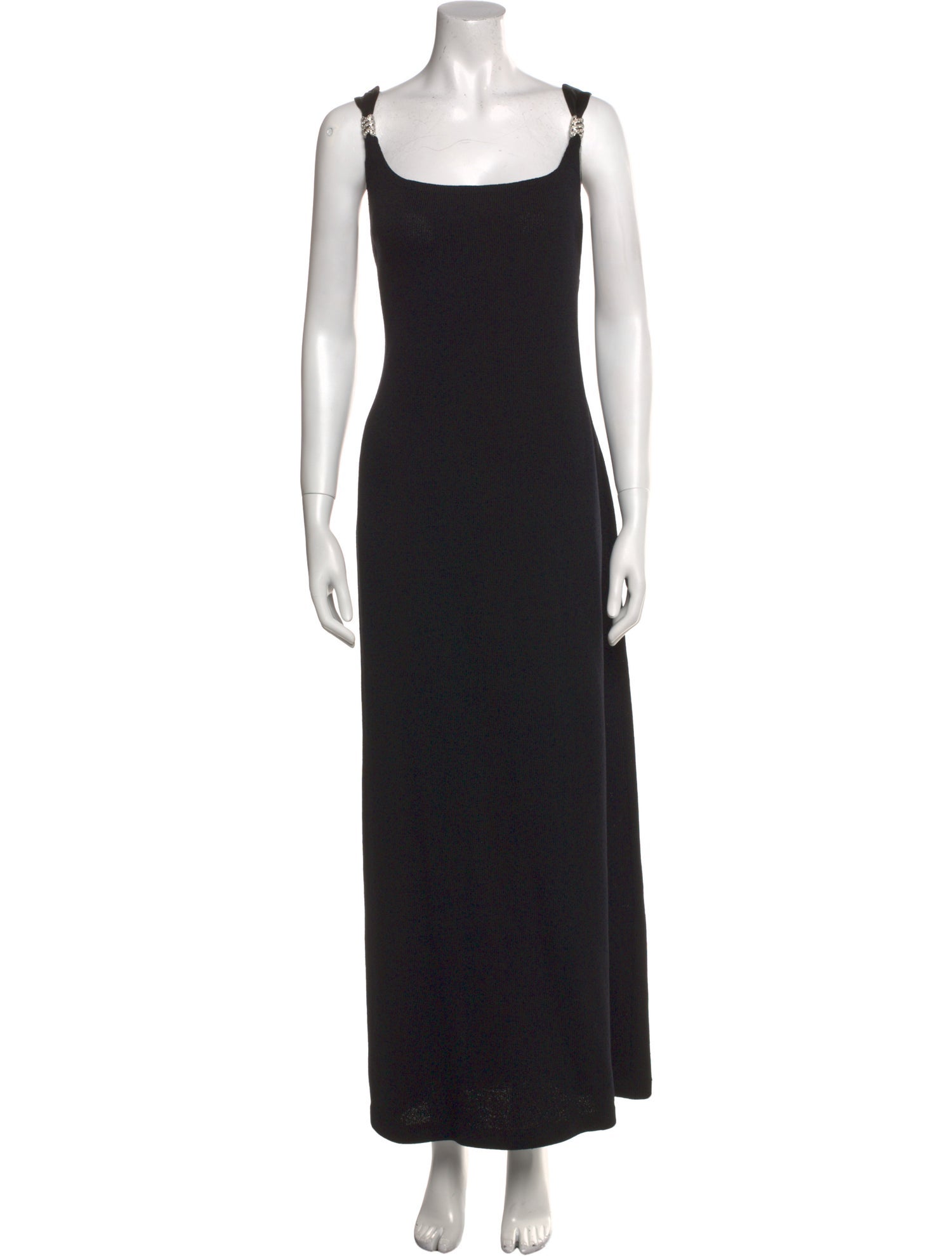 St. John Evening Square Neckline Long Dress