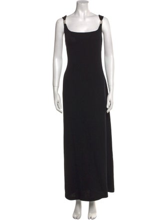 St. John Evening Square Neckline Long Dress