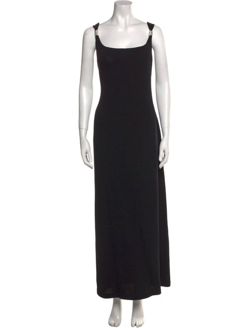 St. John Evening Square Neckline Long Dress
