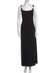 St. John Evening Square Neckline Long Dress