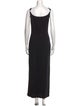 St. John Evening Square Neckline Long Dress
