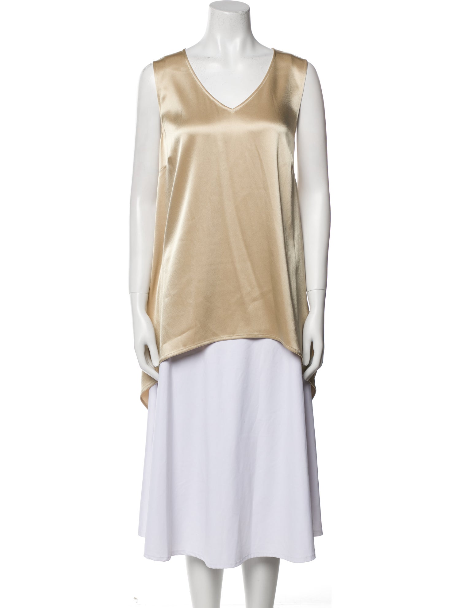 St. John Evening V-Neck Sleeveless Tunic