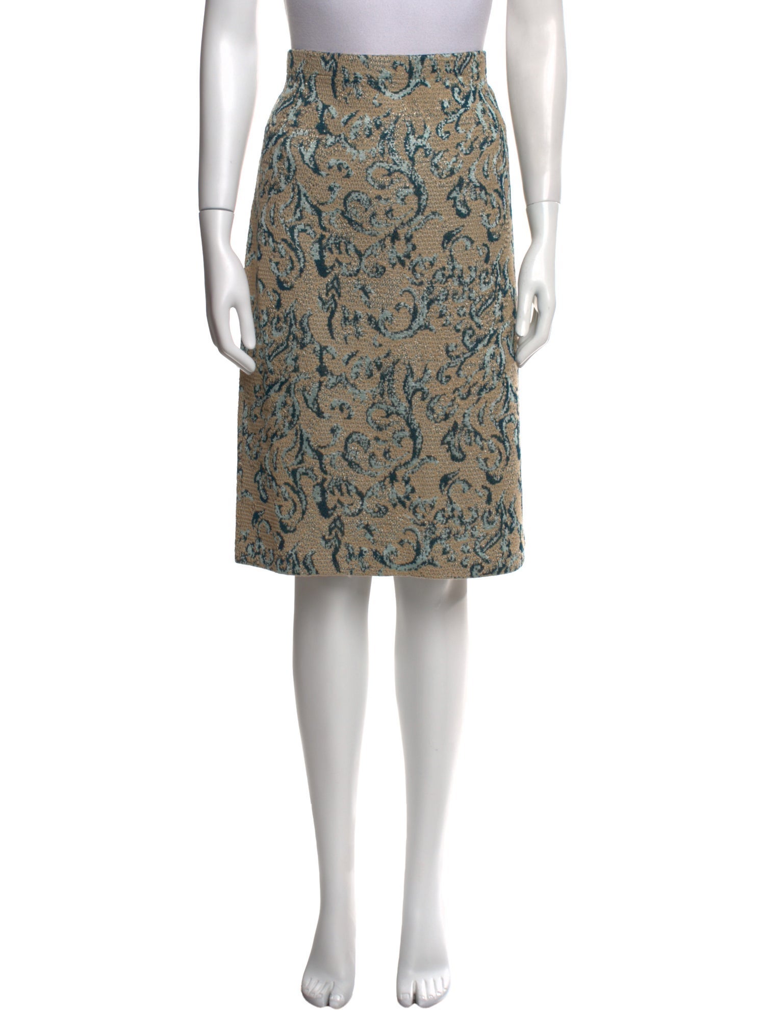 St. John Evening Printed Knee-Length Skirt