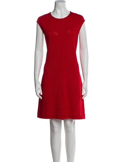 St. John Evening Wool Crystal Embellishments Dress Set