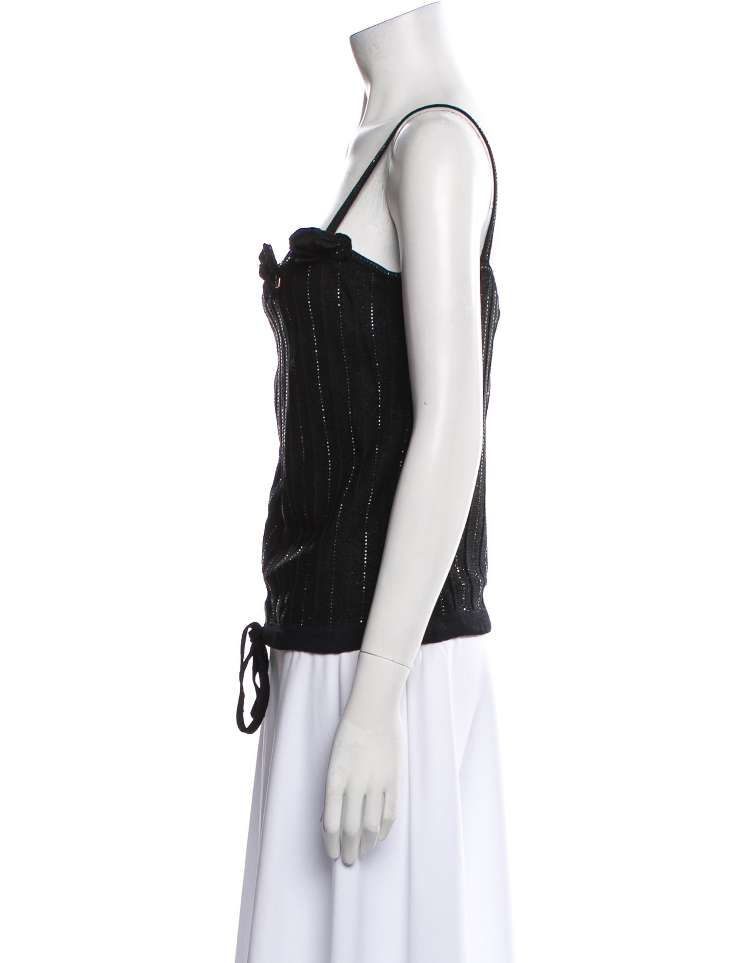 St. John Evening Square Neckline Sleeveless Top