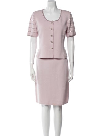 St. John Evening Sequin Embellishments Skirt Set