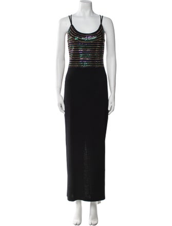 St. John Evening Wool Long Dress