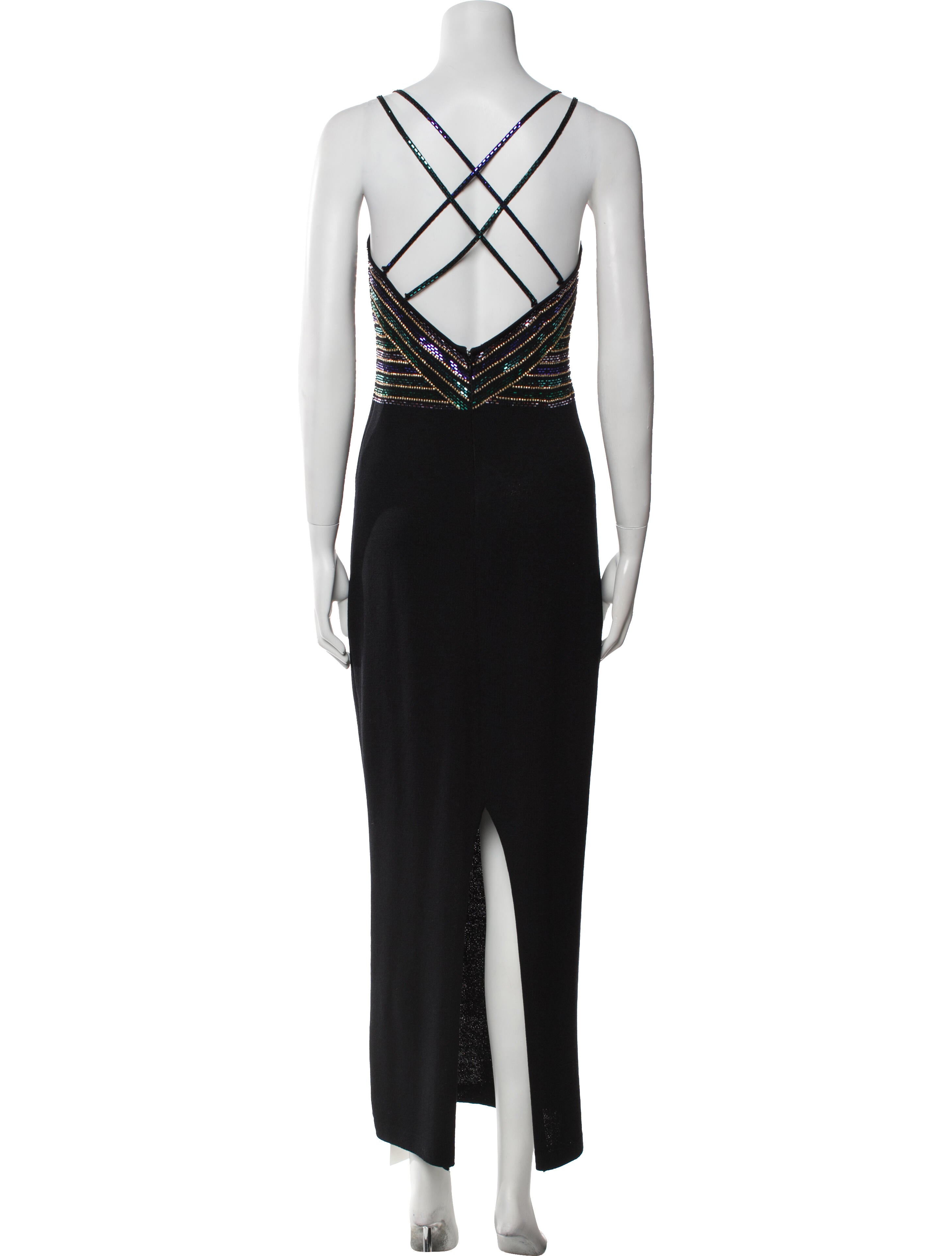 St. John Evening Wool Long Dress