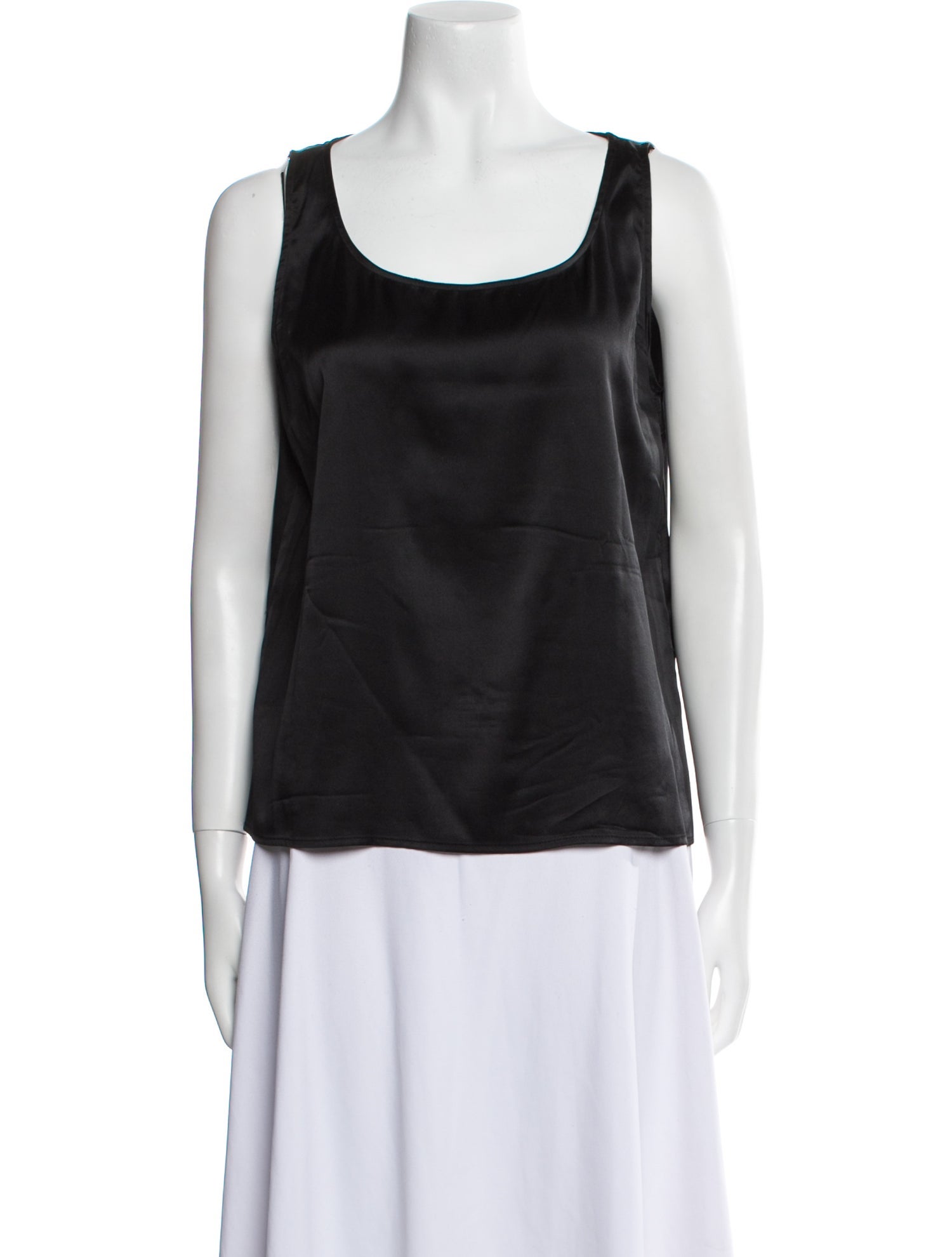 St. John Evening Silk Scoop Neck Top