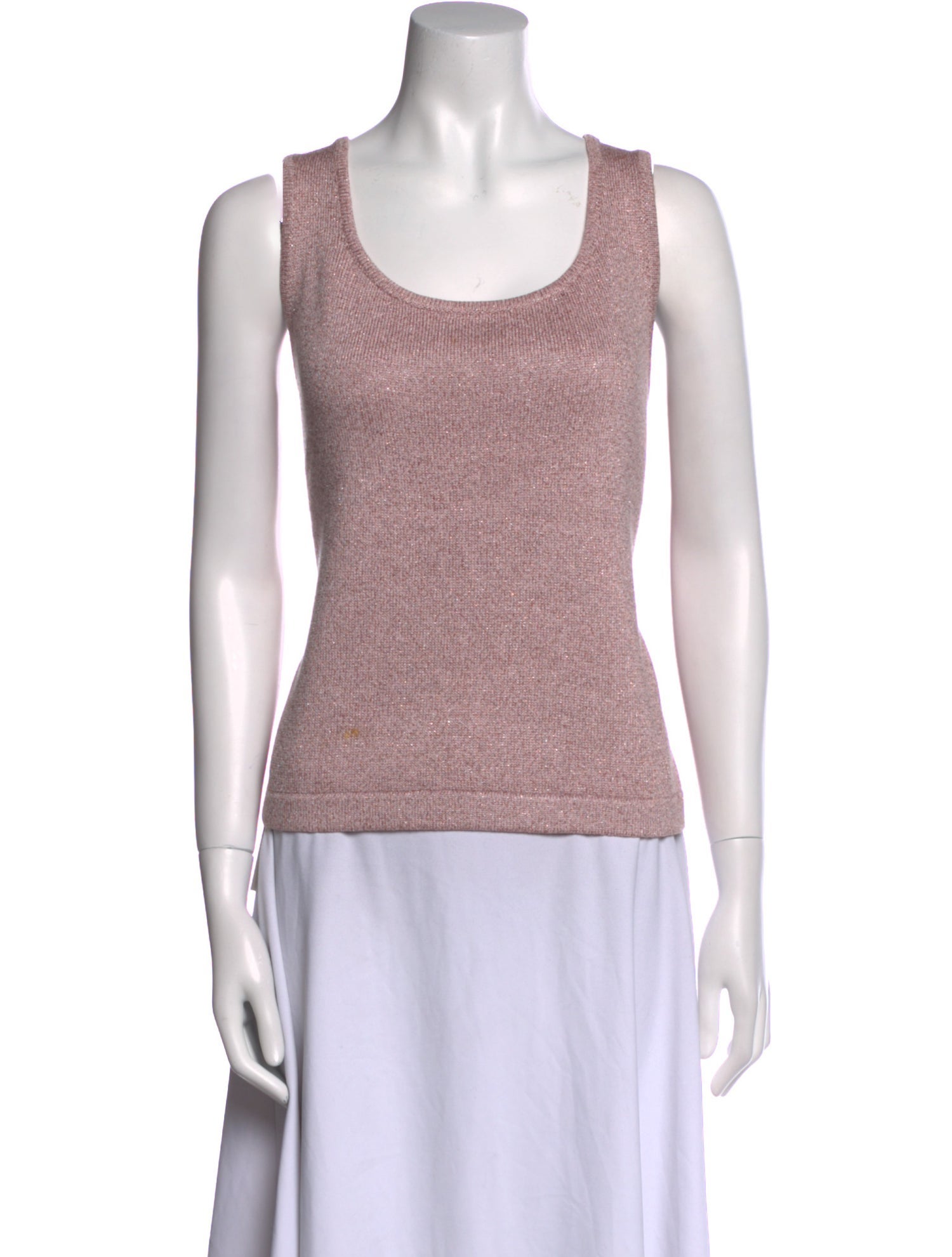 St. John Evening Scoop Neck Sleeveless Top