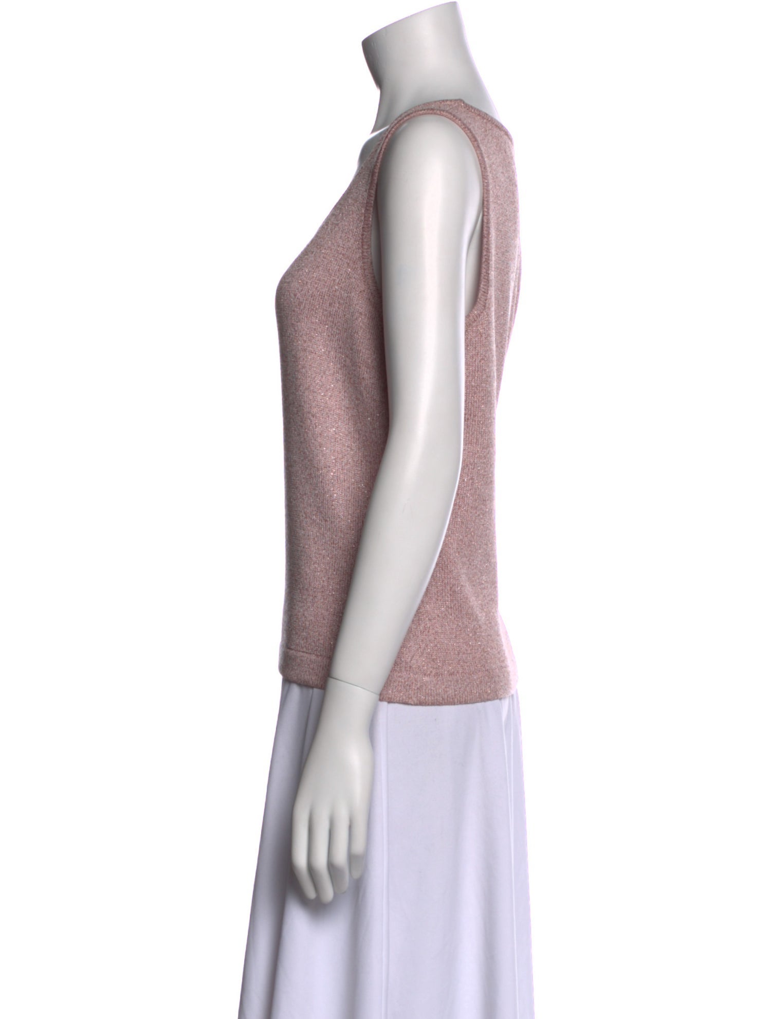 St. John Evening Scoop Neck Sleeveless Top
