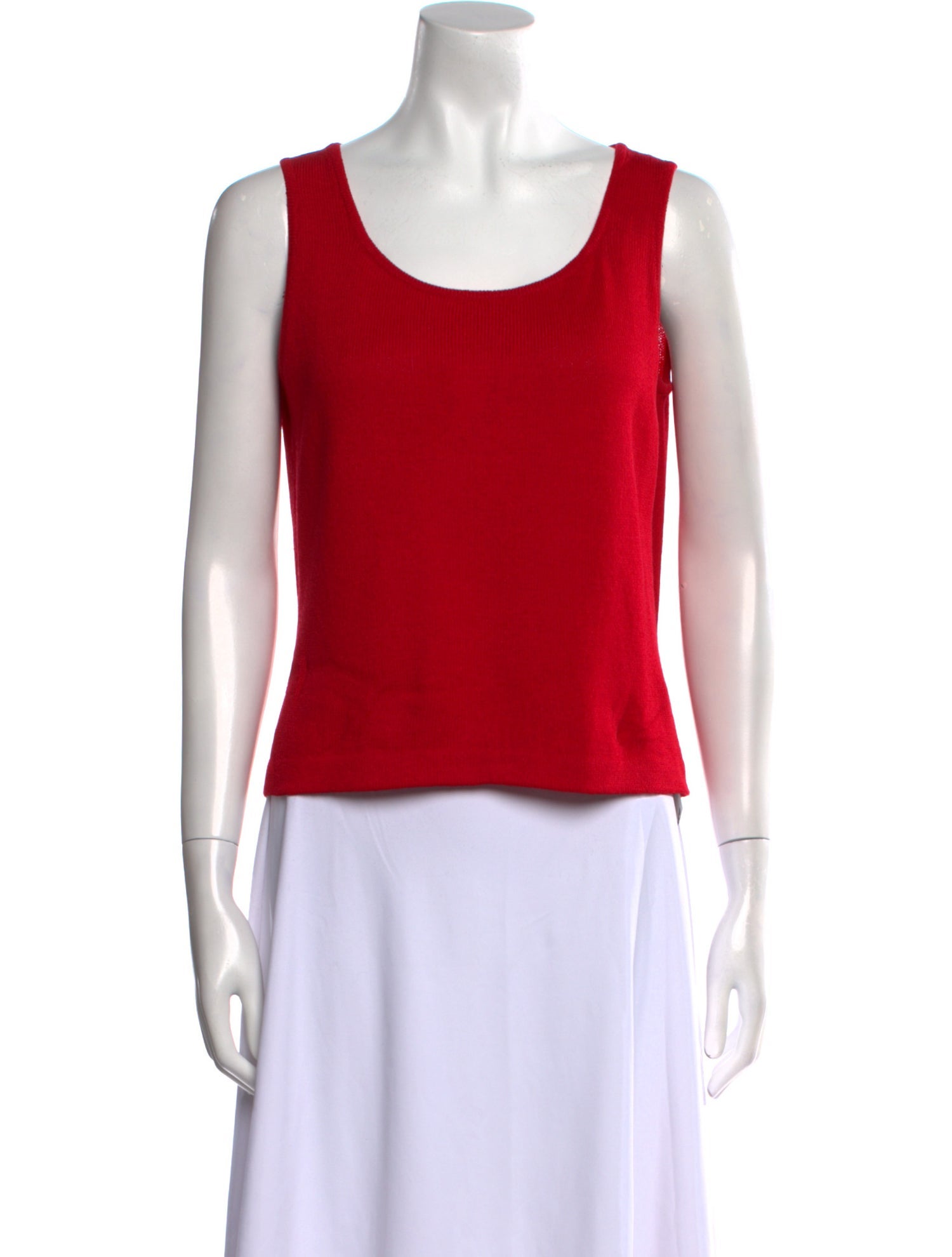 St. John Evening Scoop Neck Sleeveless Top