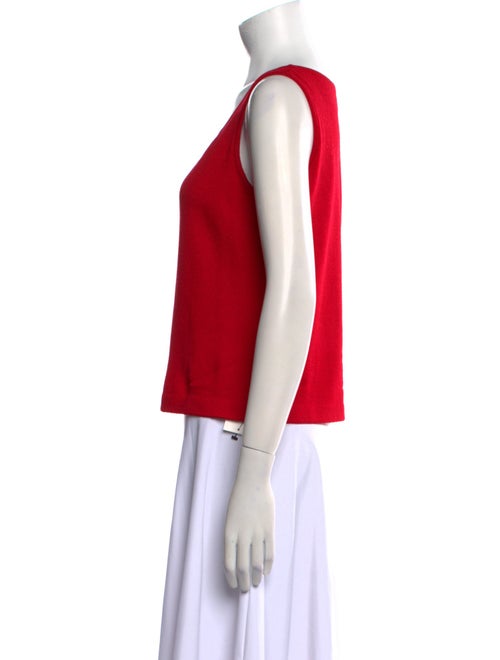 St. John Evening Scoop Neck Sleeveless Top