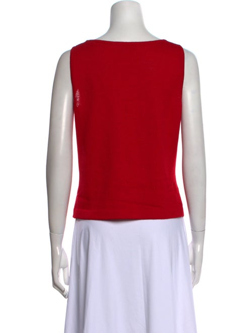 St. John Evening Scoop Neck Sleeveless Top