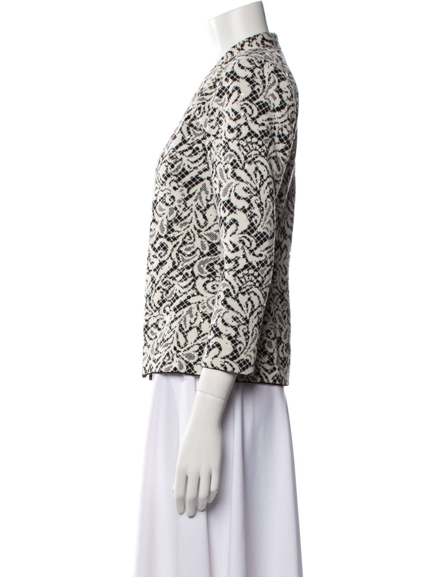 St. John Evening Floral Print Evening Jacket