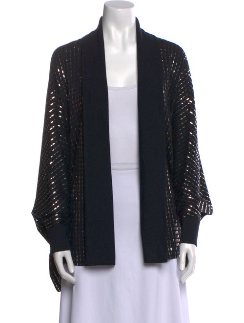 St. John Evening Wool Open Front Sweater