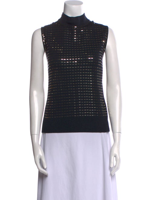 St. John Evening Wool Turtleneck Top