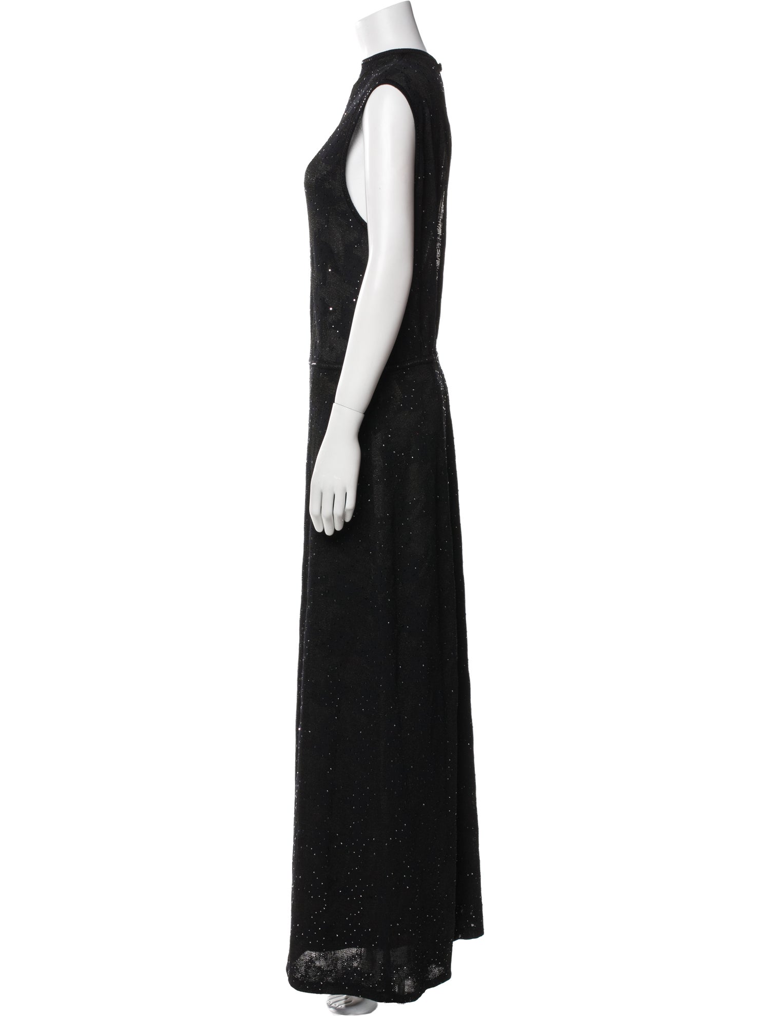 St. John Evening Mock Neck Long Dress