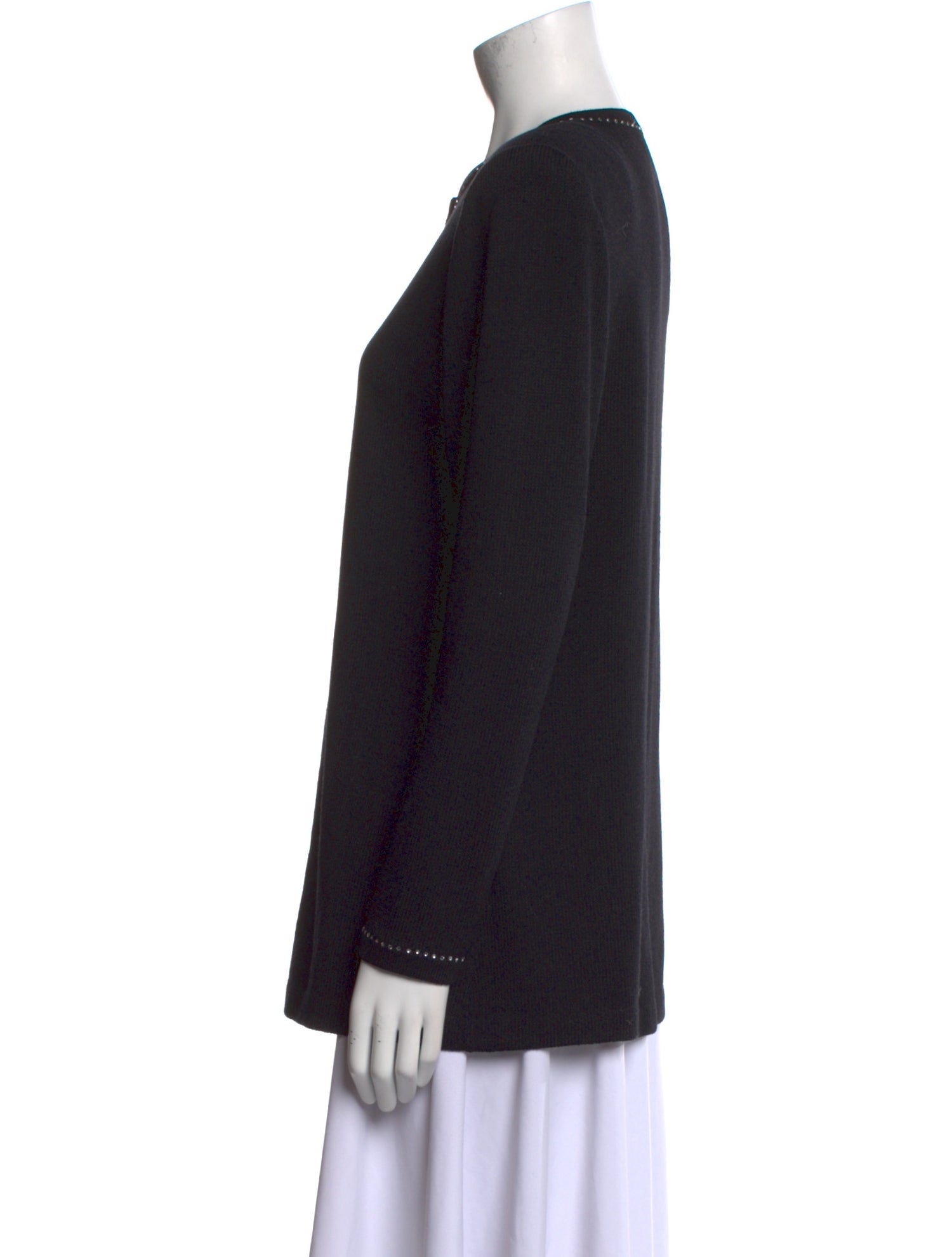 St. John Evening Wool Crew Neck Sweater