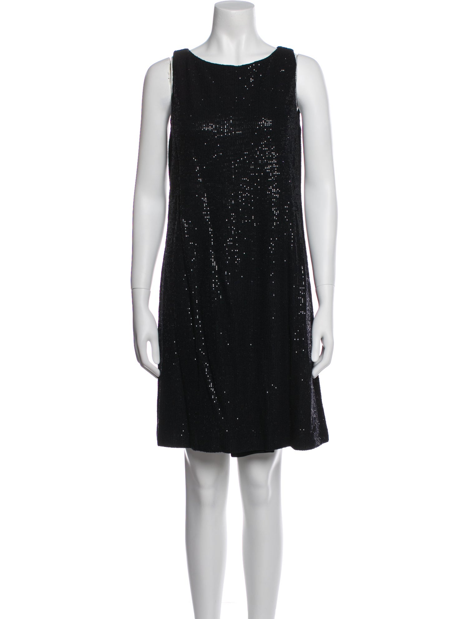 St. John Evening Bateau Neckline Mini Dress