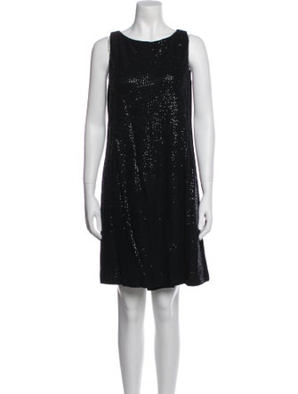 St. John Evening Bateau Neckline Mini Dress