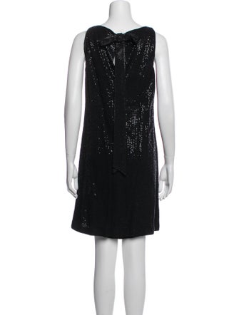 St. John Evening Bateau Neckline Mini Dress