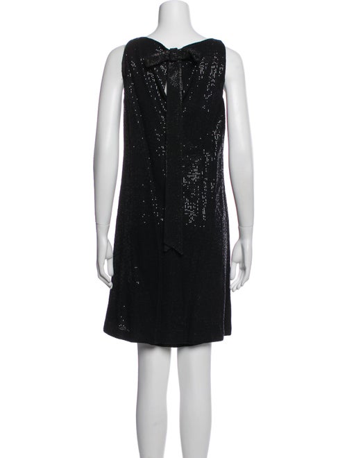 St. John Evening Bateau Neckline Mini Dress