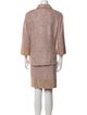 St. John Evening Tweed Pattern Sequin Embellishments Skirt Set