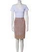 St. John Evening Tweed Pattern Sequin Embellishments Skirt Set