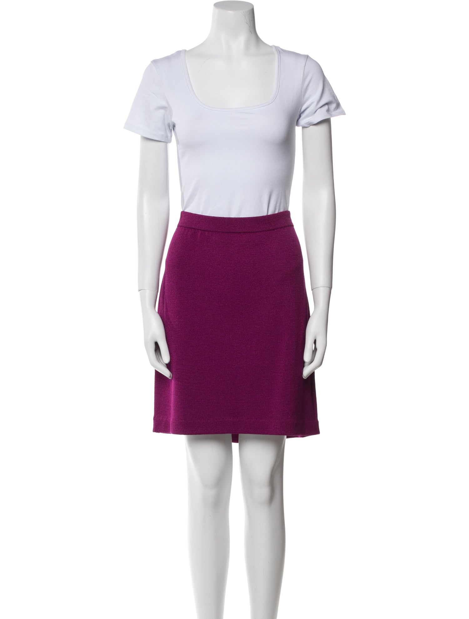 St. John Evening Wool Crystal Embellishments Skirt Suit