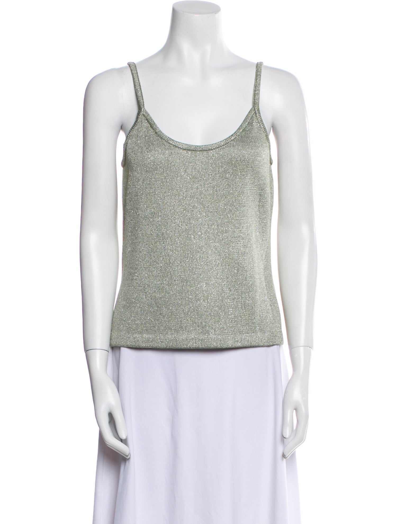 St. John Evening Patterned Scoop Neck Top