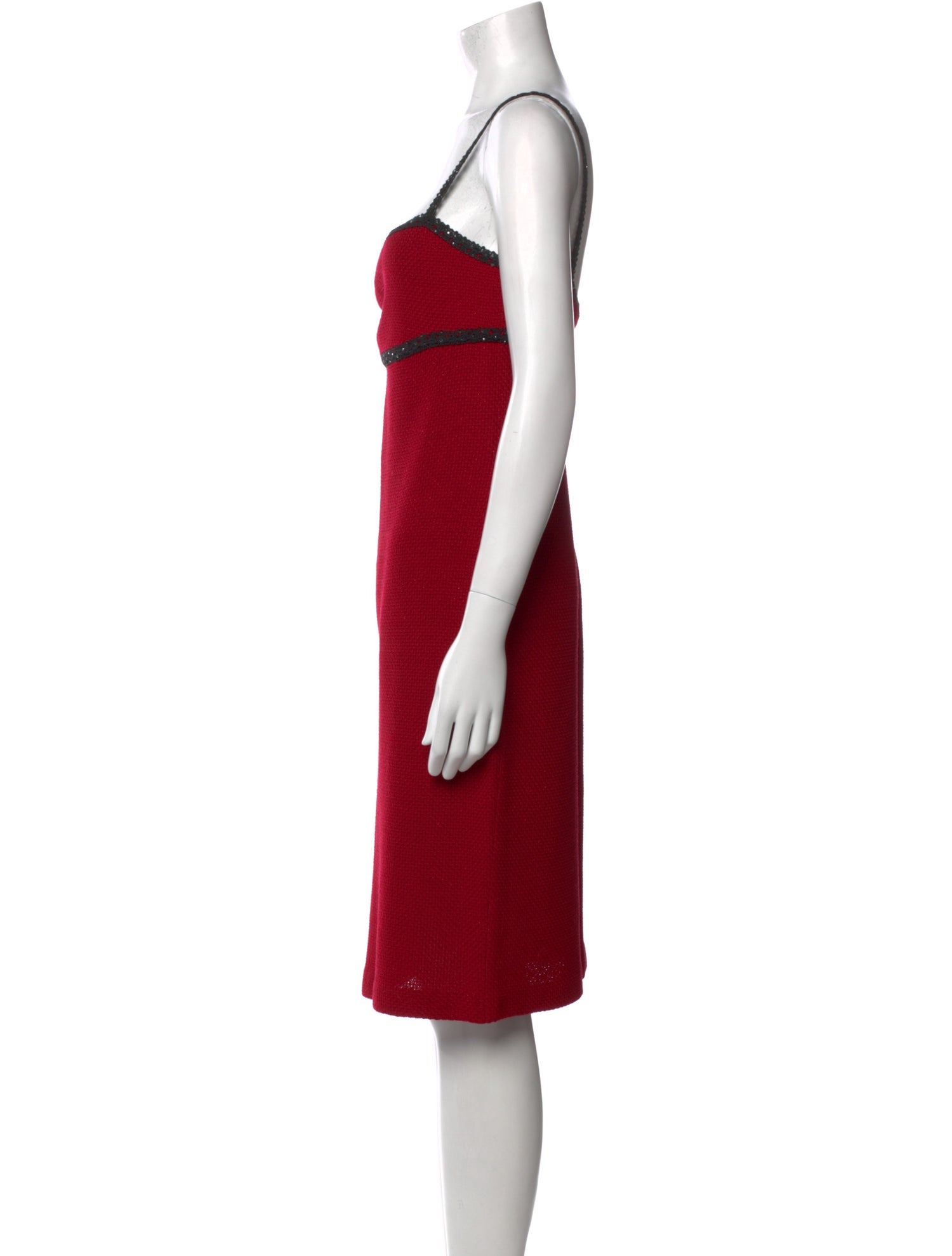 St. John Evening Wool Knee-Length Dress