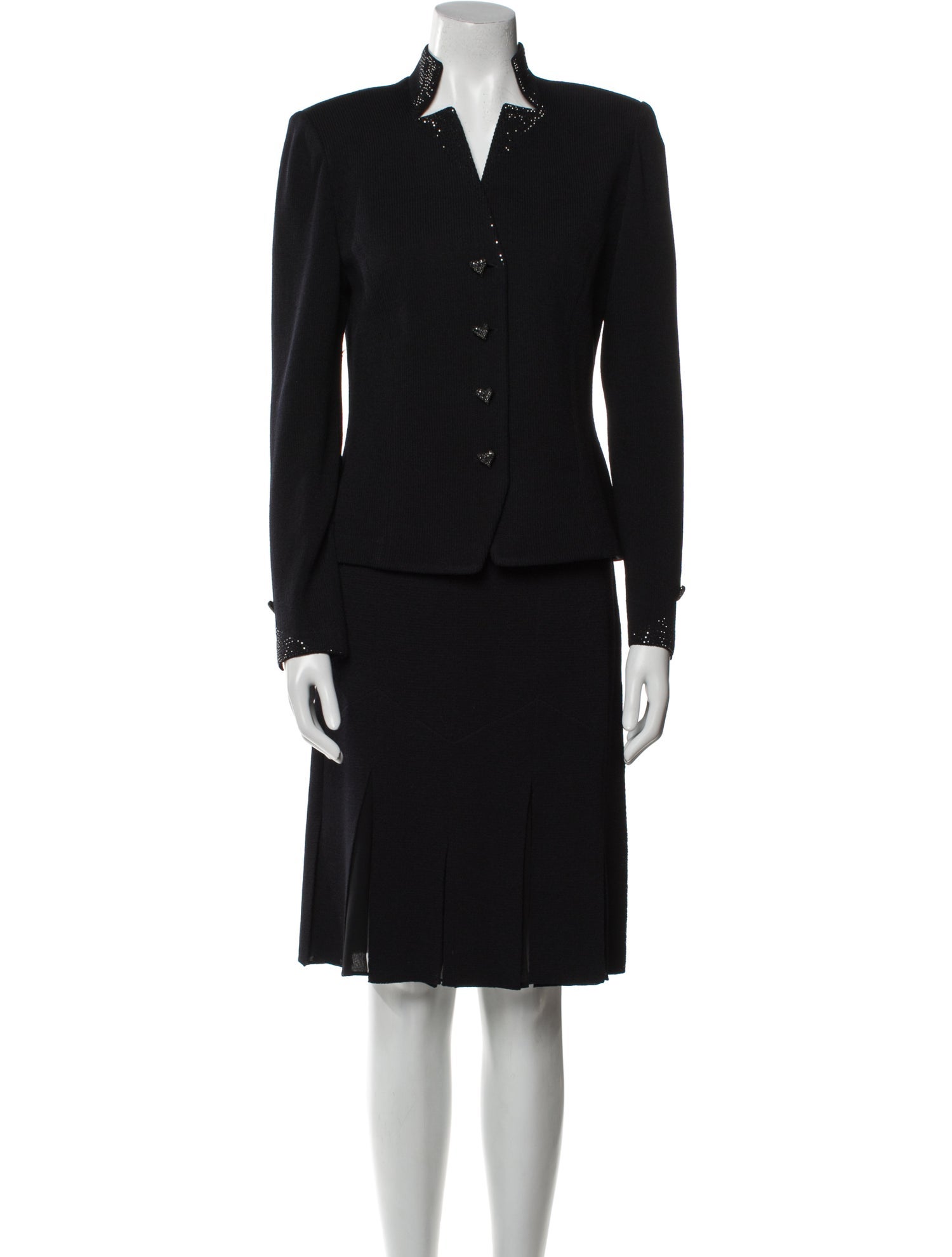 St. John Evening Wool Skirt Suit
