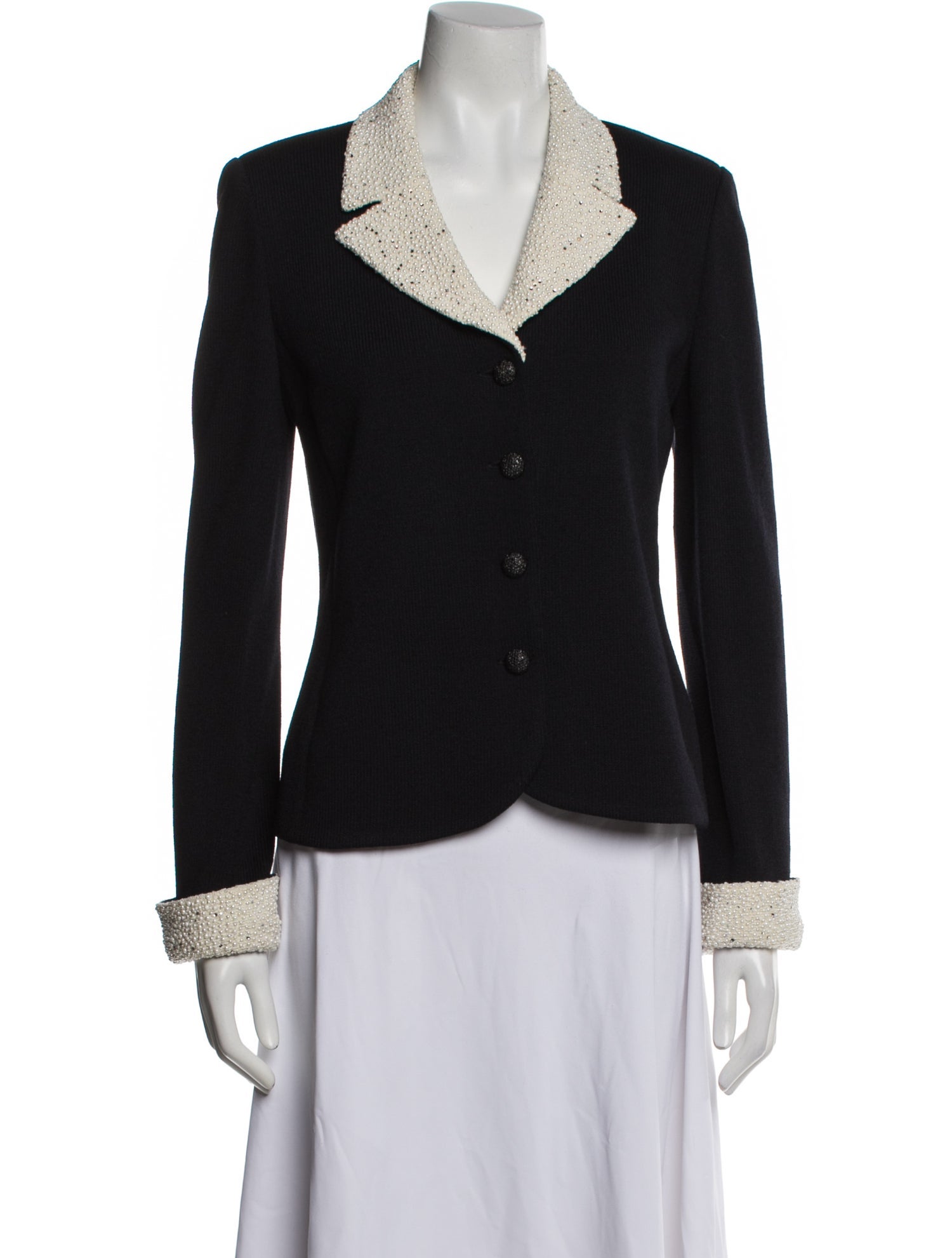 St. John Evening Colorblock Pattern Blazer