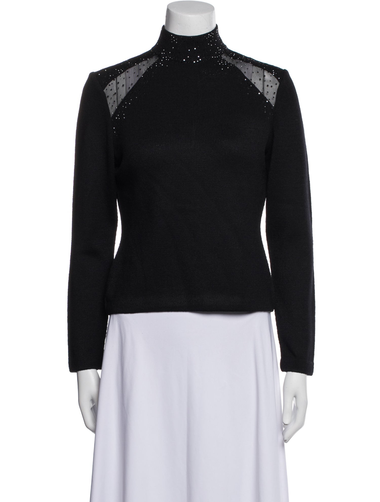 St. John Evening Mock Neck Sweater