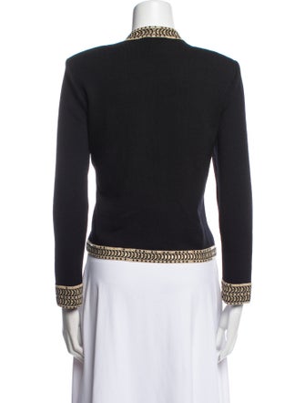 St. John Evening Wool V-Neck Sweater