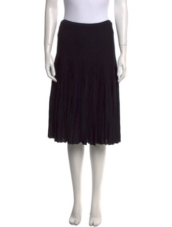 St. John Evening Pleated Accents Knee-Length Skirt
