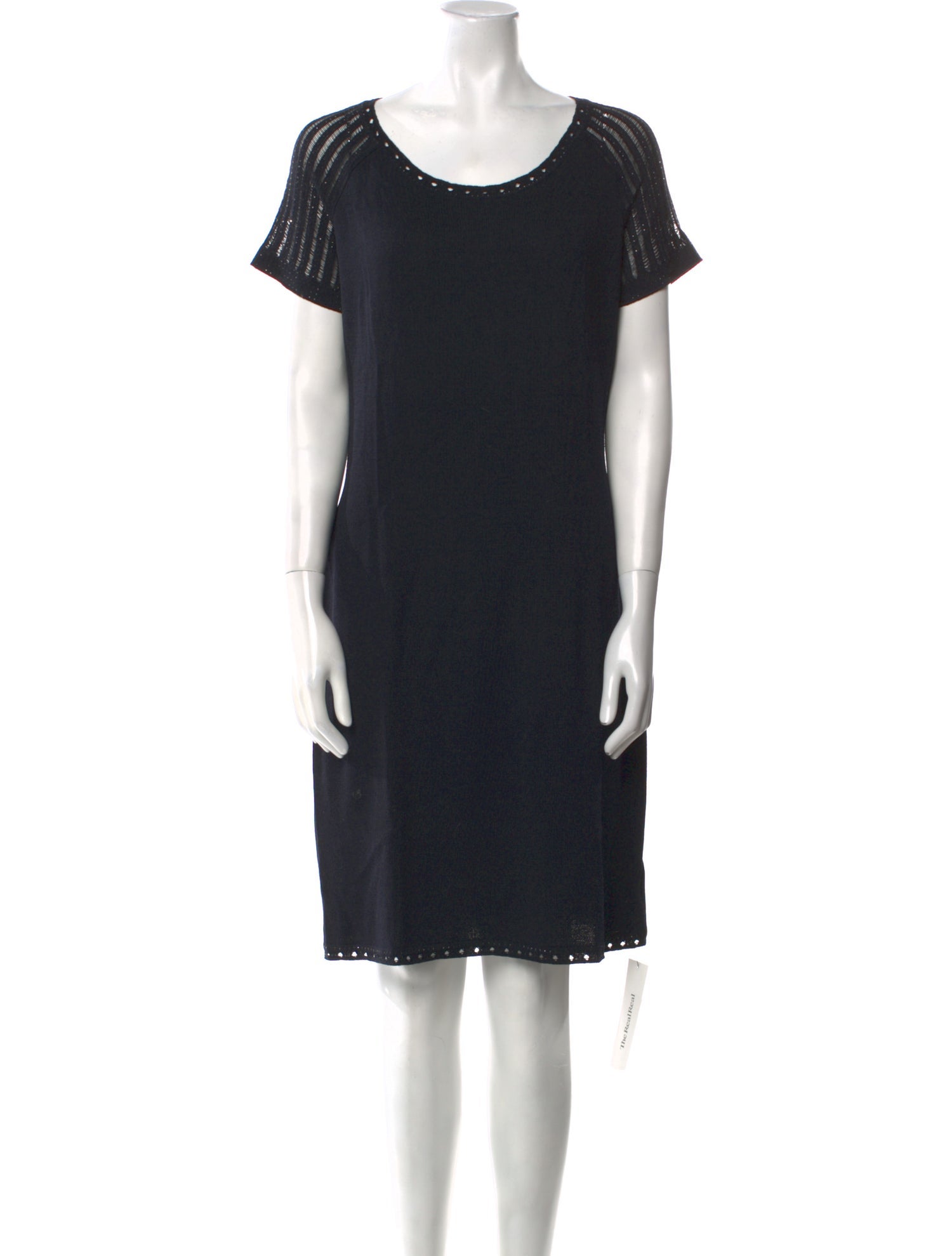 St. John Evening Wool Knee-Length Dress