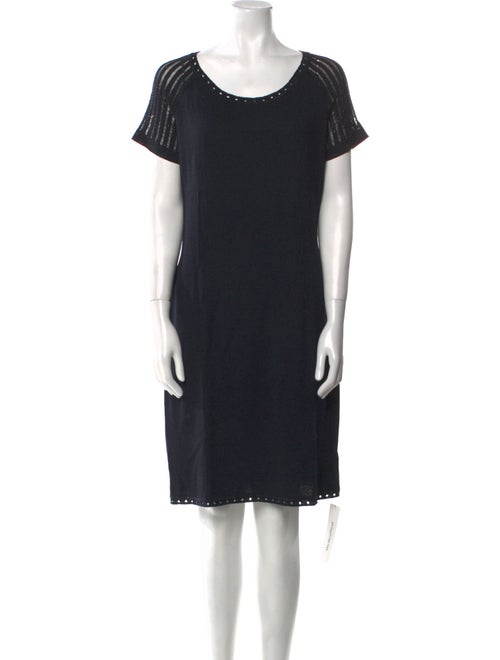 St. John Evening Wool Knee-Length Dress