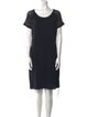 St. John Evening Wool Knee-Length Dress