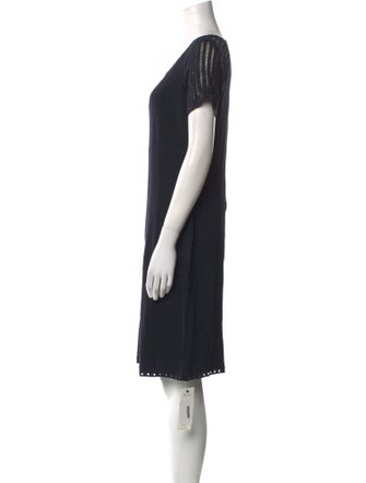 St. John Evening Wool Knee-Length Dress