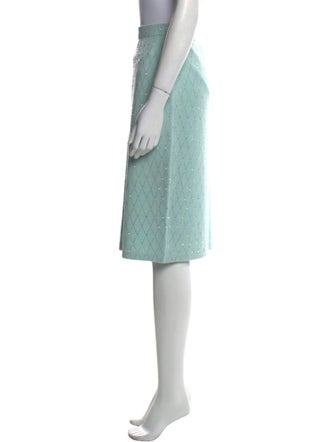 St. John Evening Crystal Embellishments Knee-Length Skirt