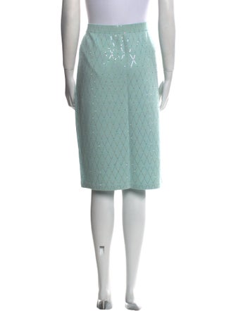 St. John Evening Crystal Embellishments Knee-Length Skirt